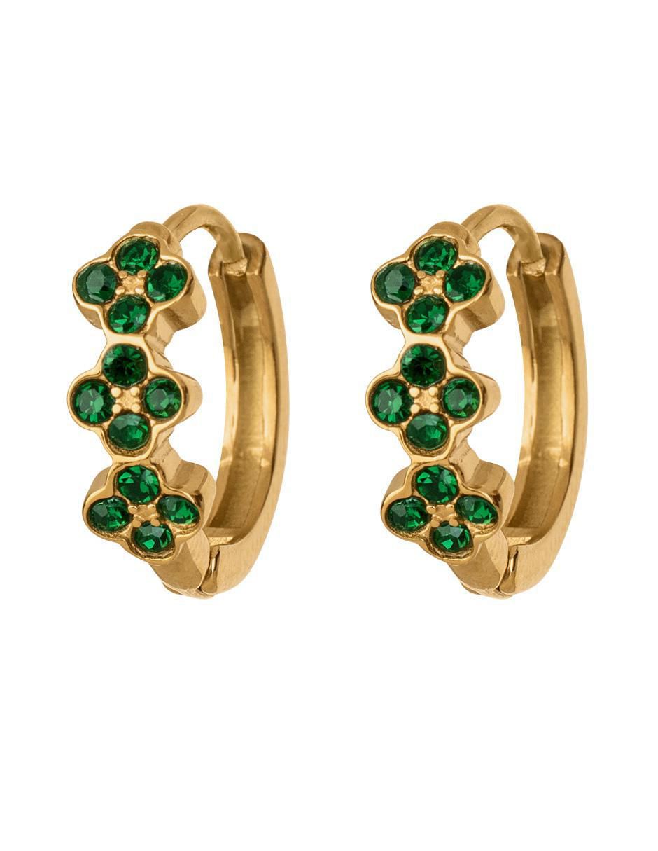 Set de aretes "de (si aplica)" diferentes formas no aplica luckyly yani y ziva "de" acero inoxidable 14 k "con acabado" baño de oro zirconia cúbica