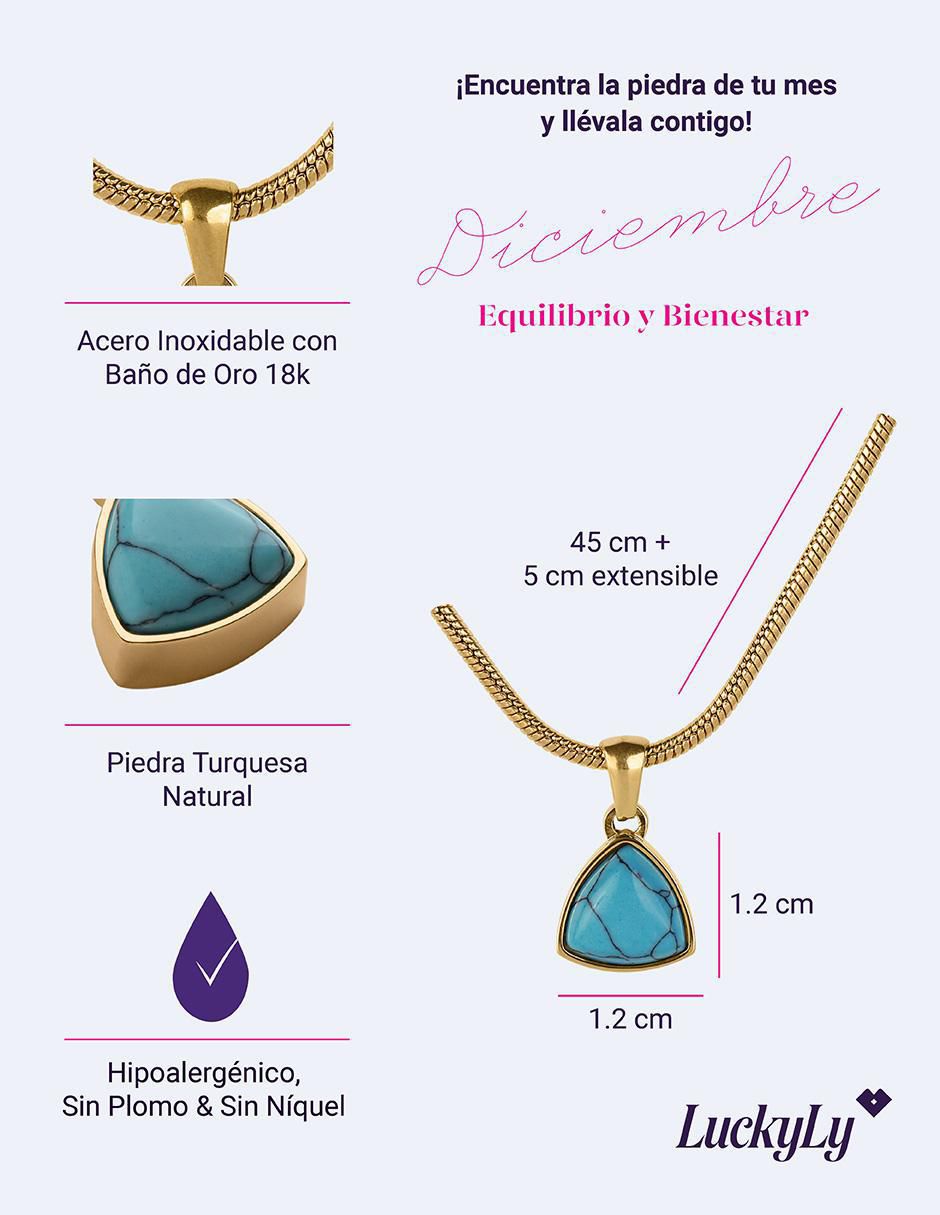 Collar Birthstone Sofi Baño de oro 18 k 7