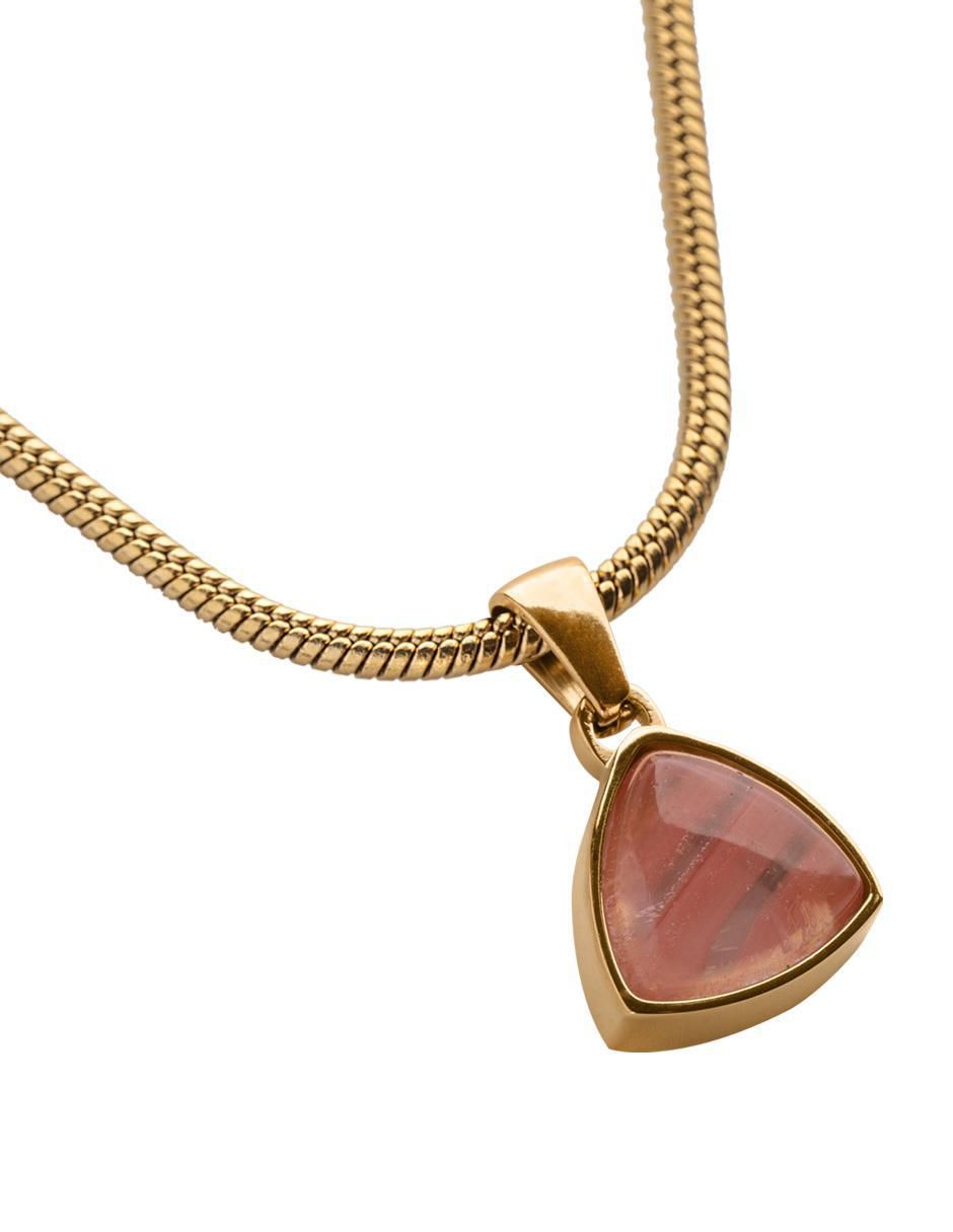 Collar no aplica "de (si aplica)" triangular luckyly birthstone sofi "de" acero inoxidable 18 k