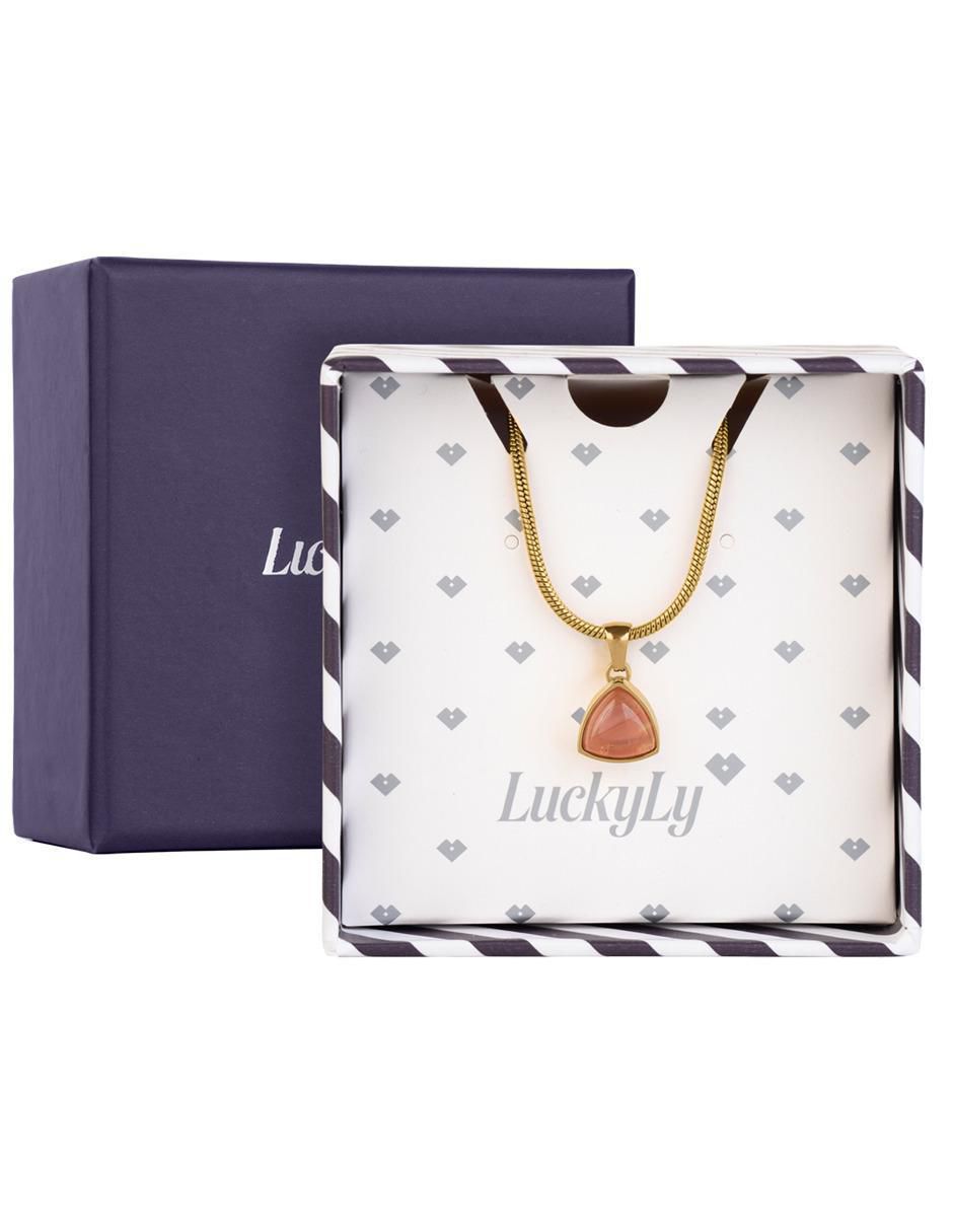 Collar no aplica "de (si aplica)" triangular luckyly birthstone sofi "de" acero inoxidable 18 k