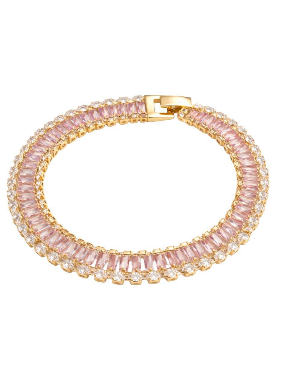 Pulsera yoiko "de" aleación metálica "con" zirconia 18 k brillauréa "acabado"