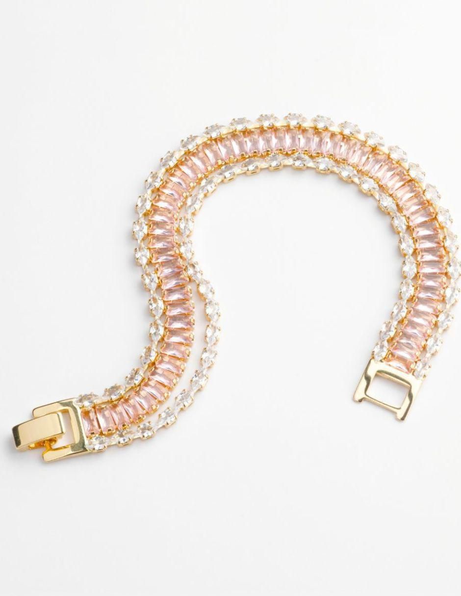 Pulsera yoiko "de" aleación metálica "con" zirconia 18 k brillauréa "acabado"