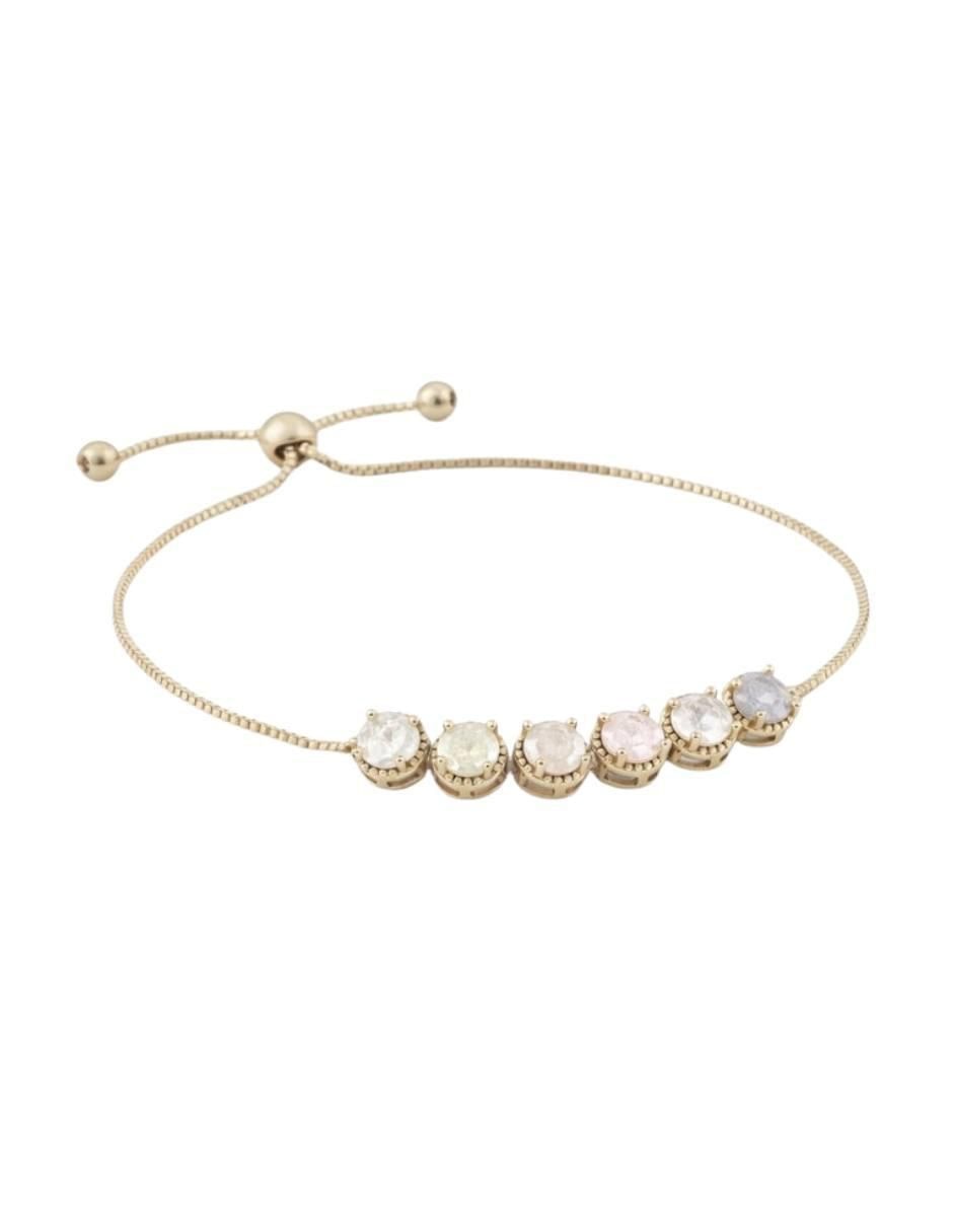 Pulsera con zirconia 18 K Etérea acabado Baño de oro 3