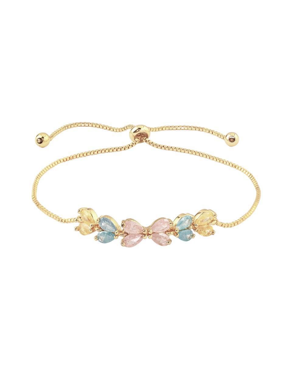 Pulsera con zirconia 18 K Pulso acabado Baño de oro