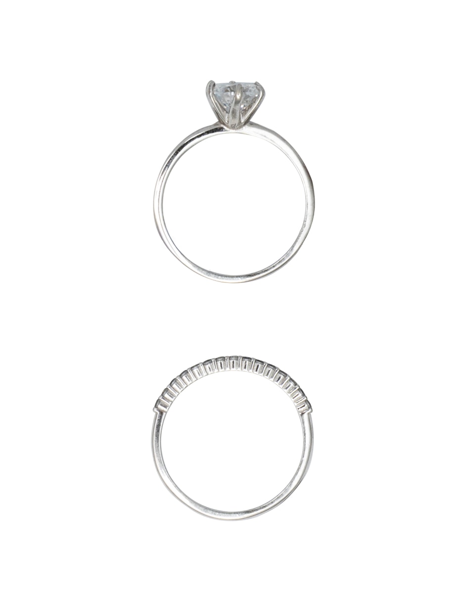 Set anillo Forever US de plata P 925 circonita pavé 2