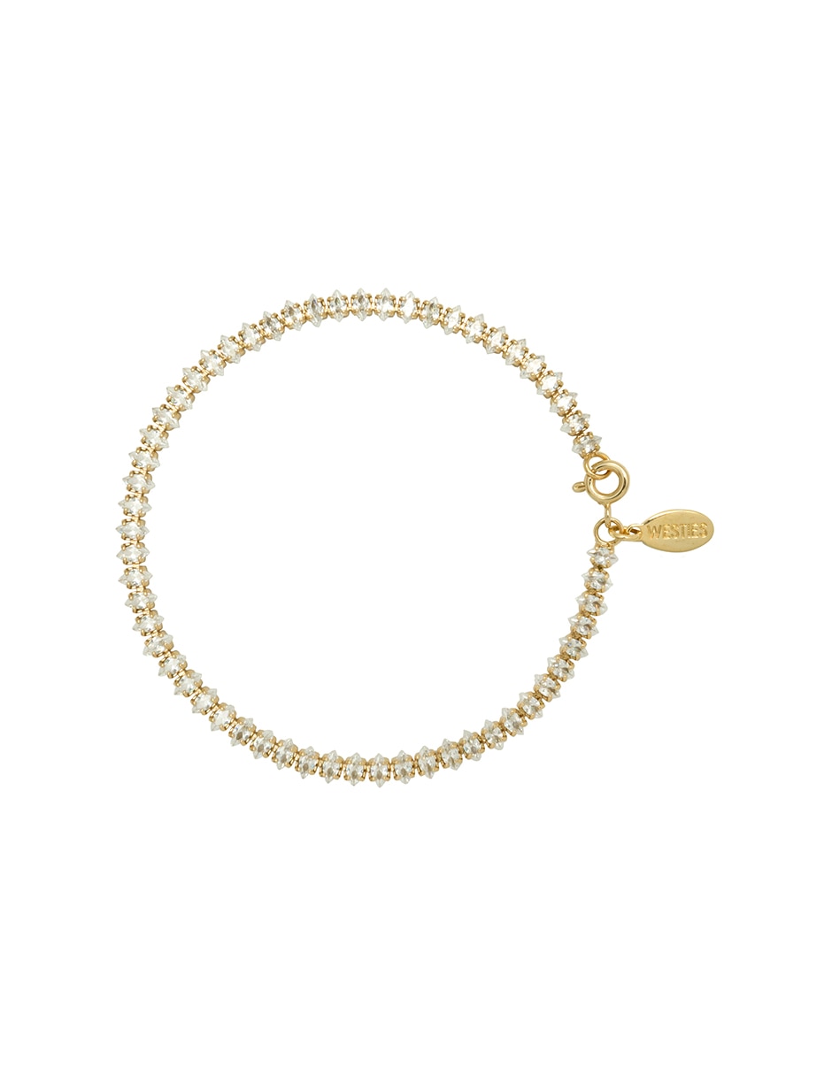 Pulsera con zirconia cúbica Navettes acabado pavé