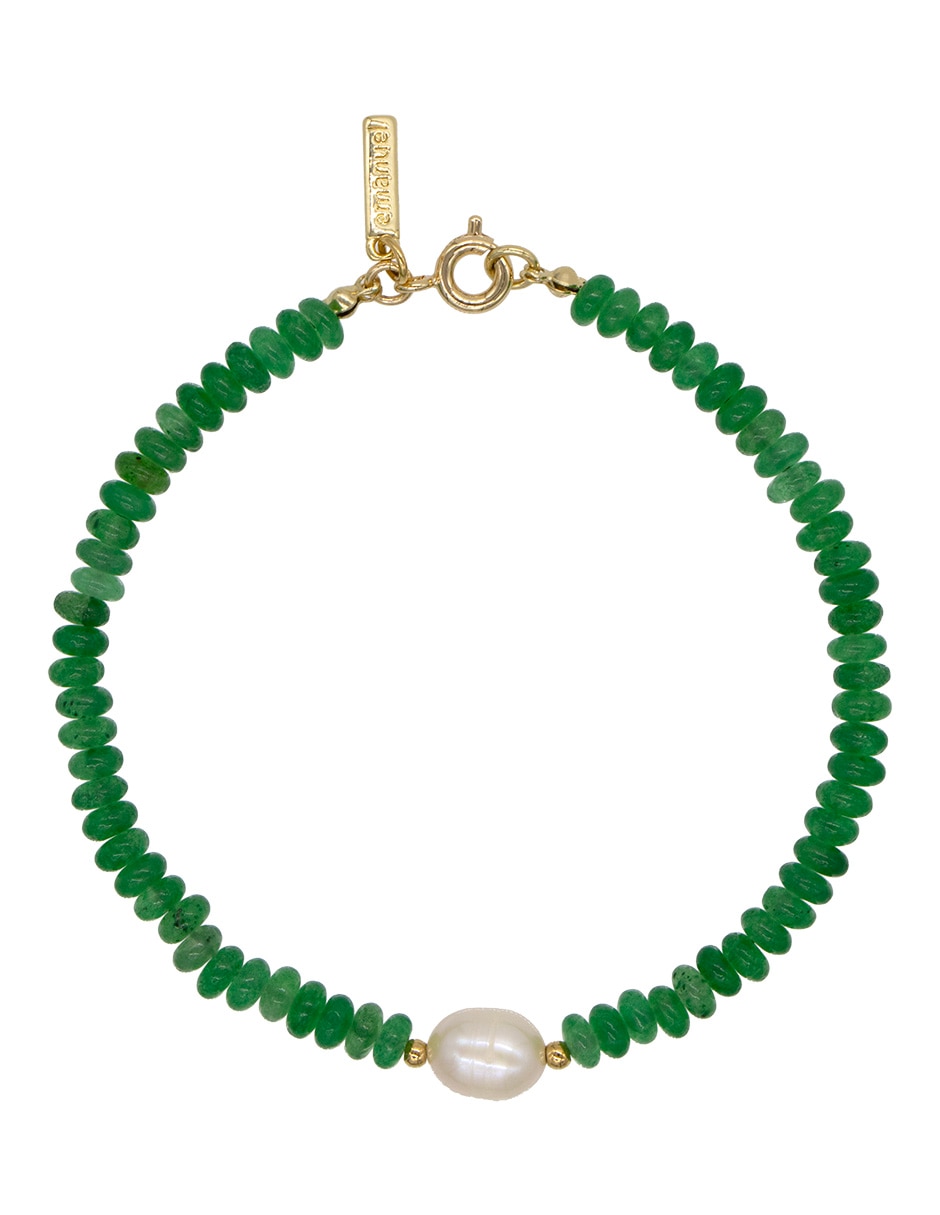 Pulsera con aventurina acabado lustre
