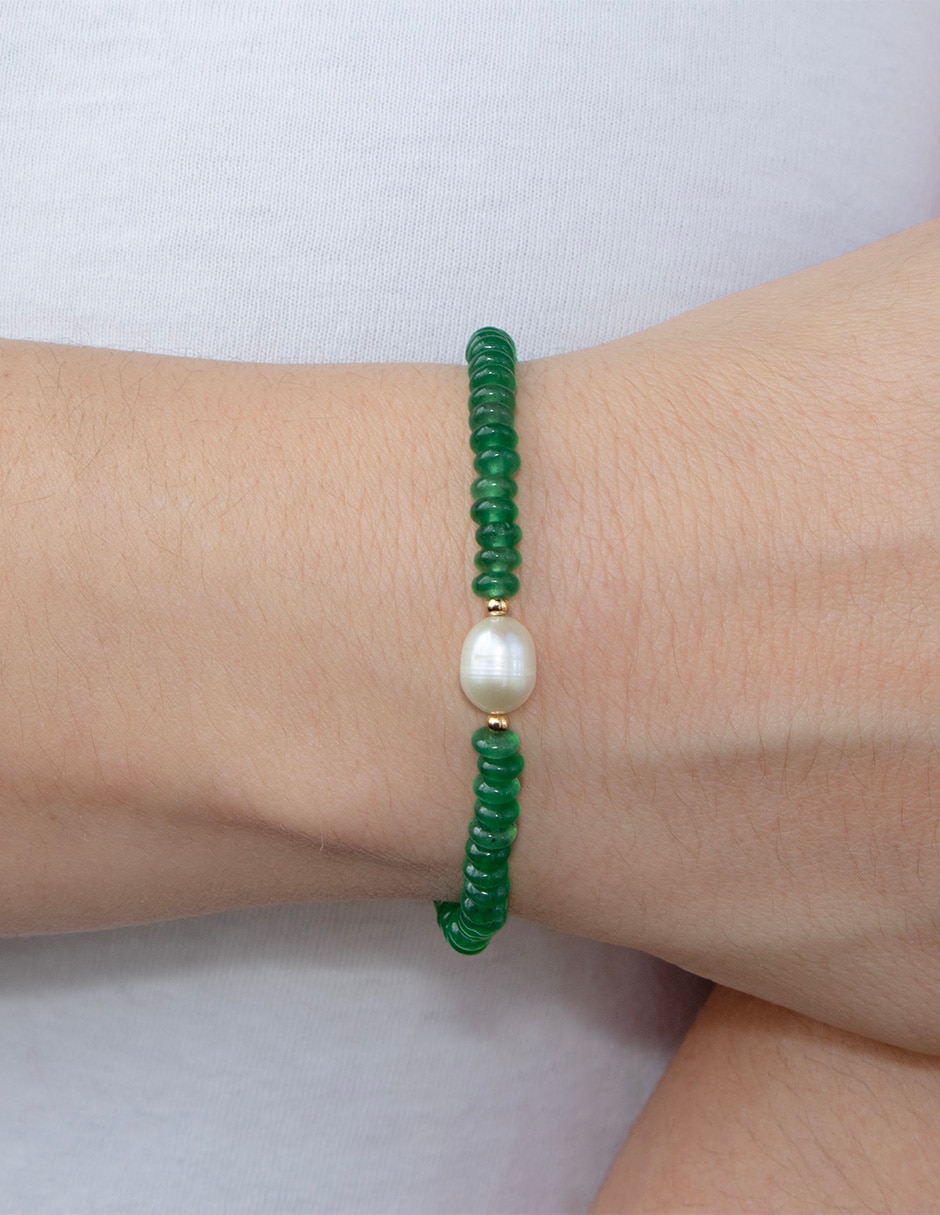 Pulsera con aventurina acabado lustre 3