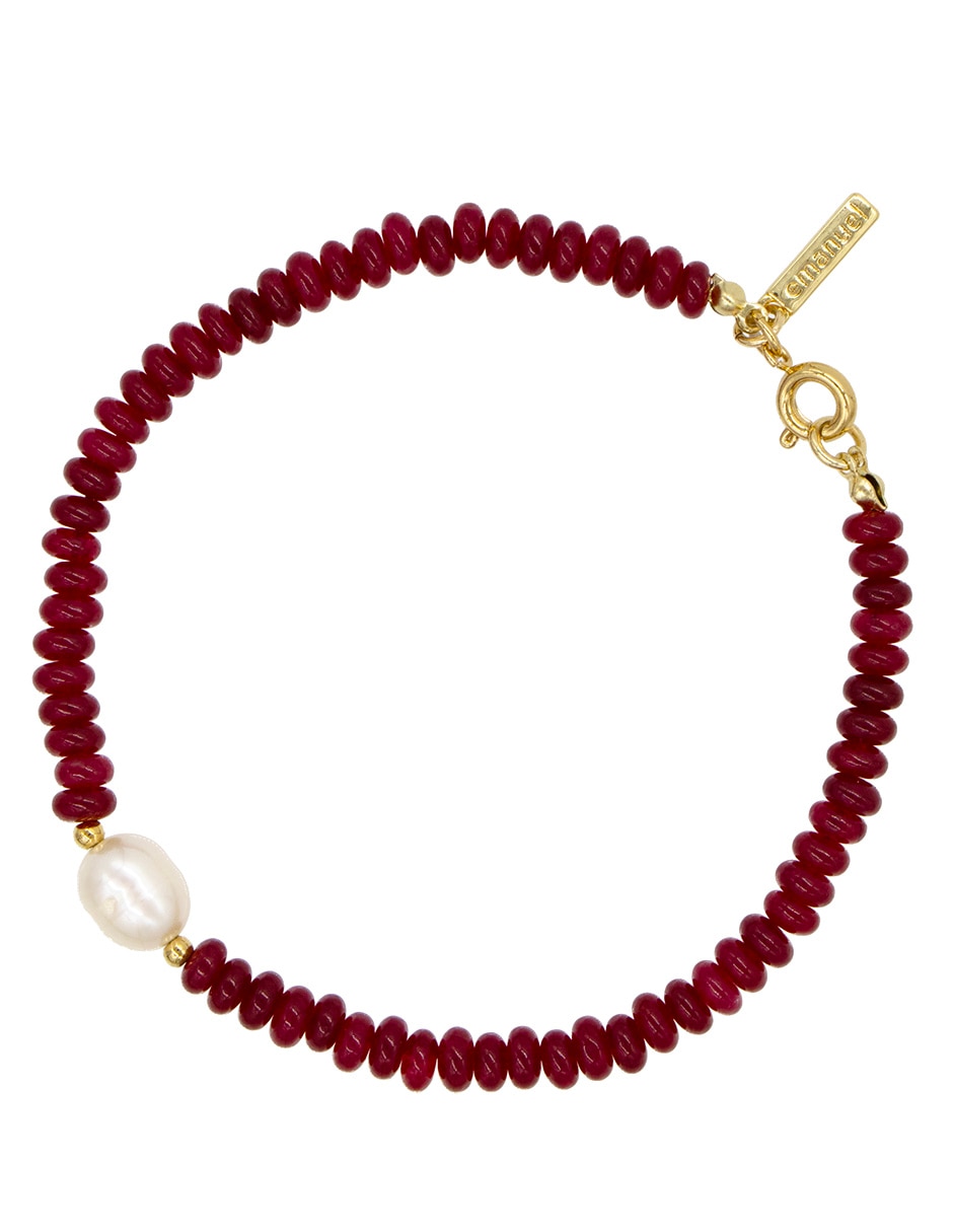 Pulsera con calcedonia acabado lustre