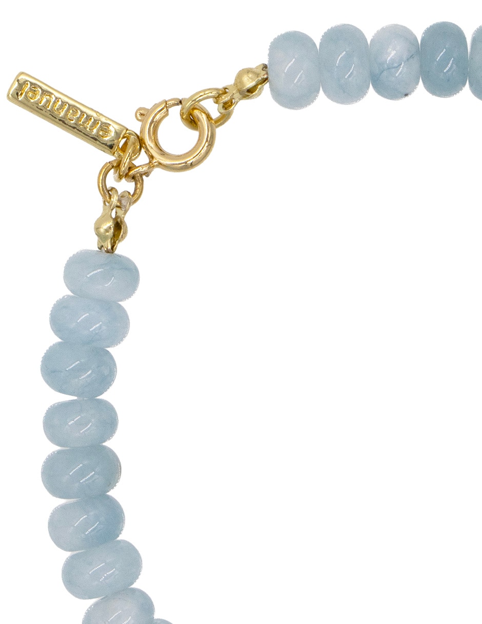 Pulsera con aguamarina acabado lustre 2