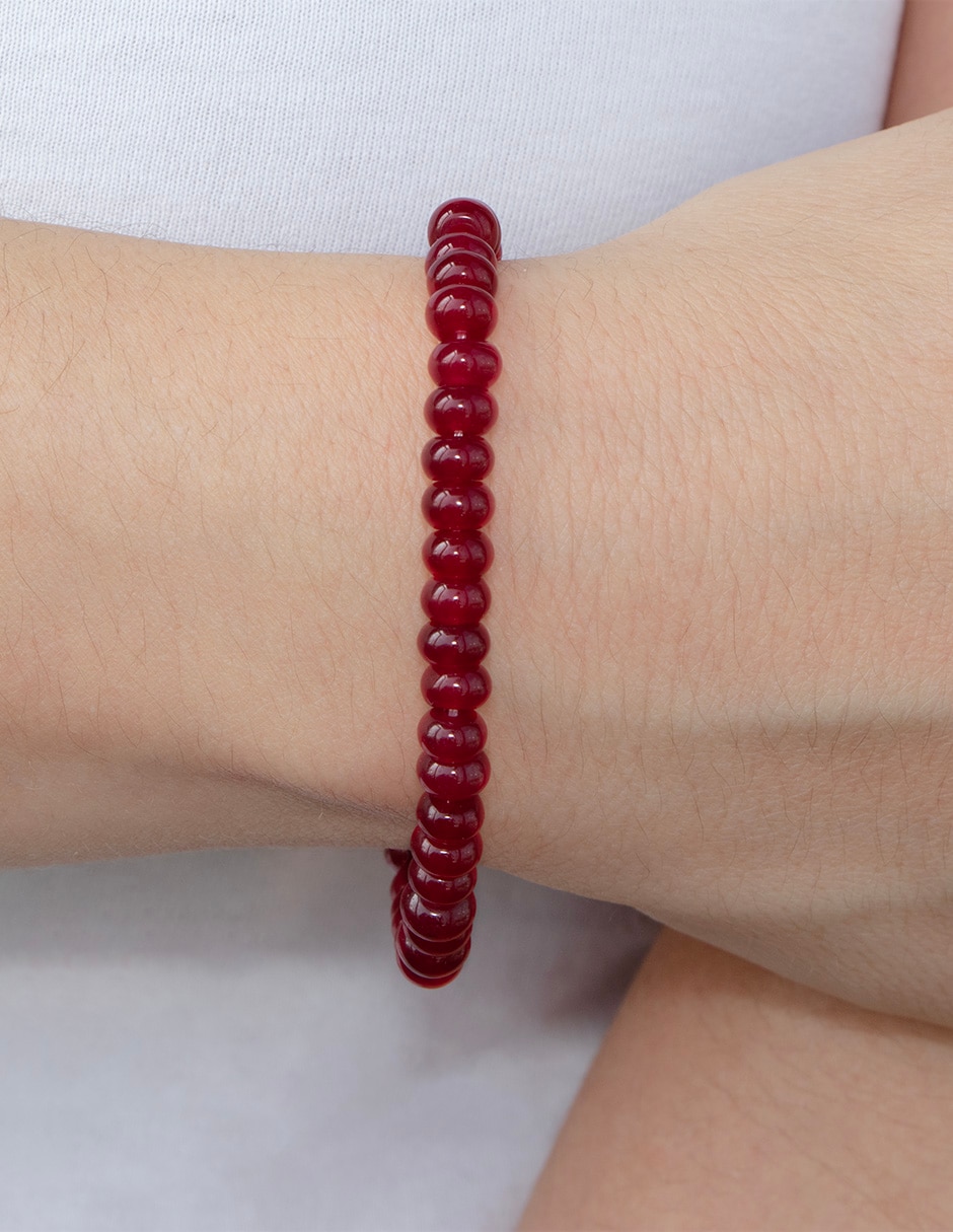 Pulsera con calcedonia acabado lustre 3