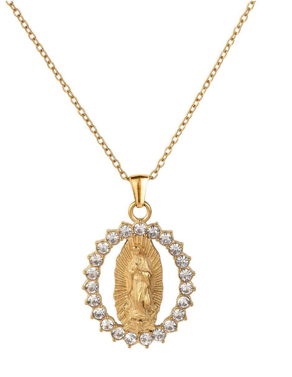 Collar de virgen Olia y Daya de baño de oro 18 k 2
