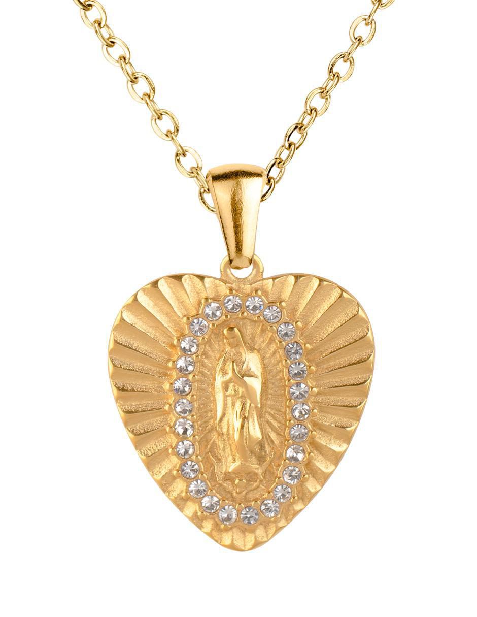 Collar de virgen Olia y Daya de baño de oro 18 k