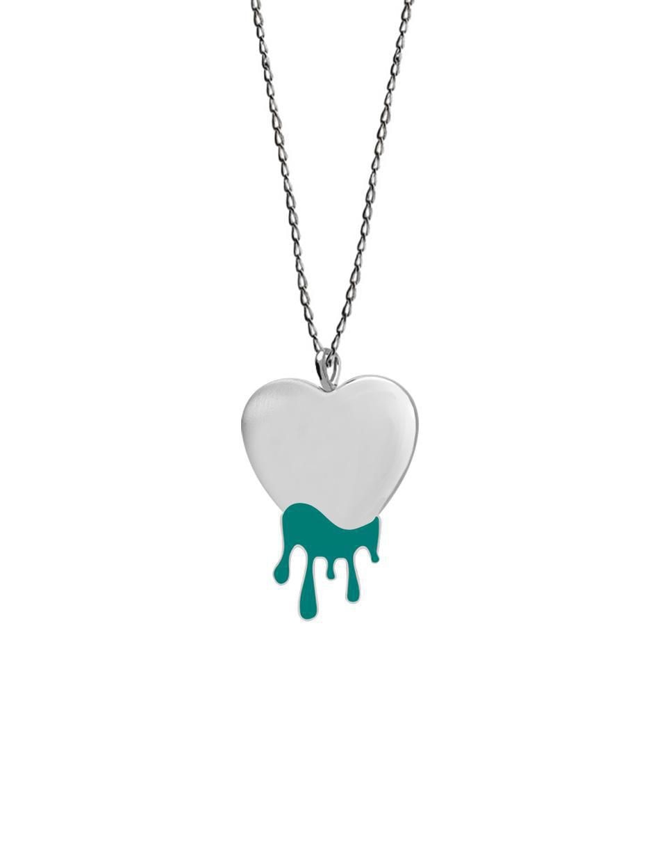 Collar con dije de corazón de plata P 925