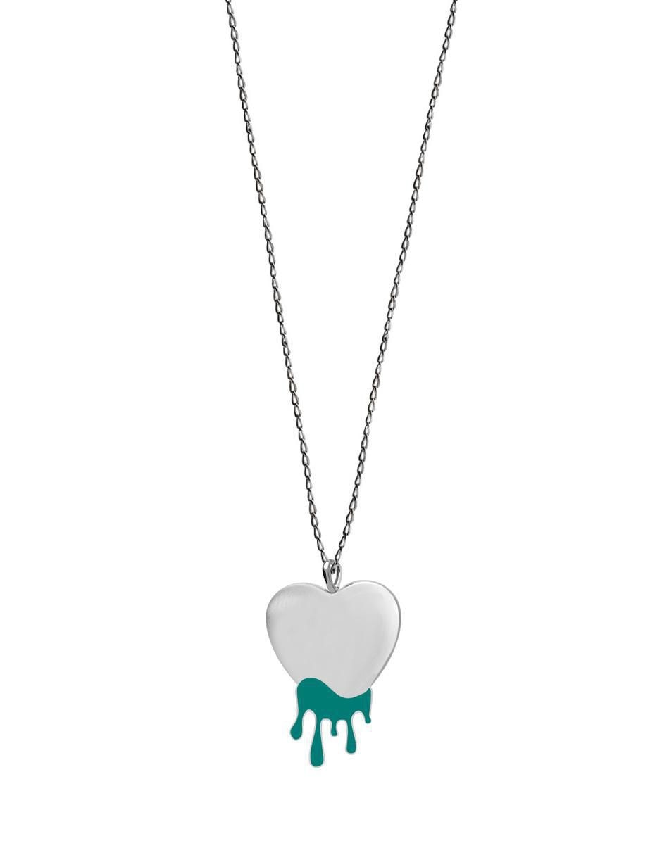 Collar con dije de corazón de plata P 925 2