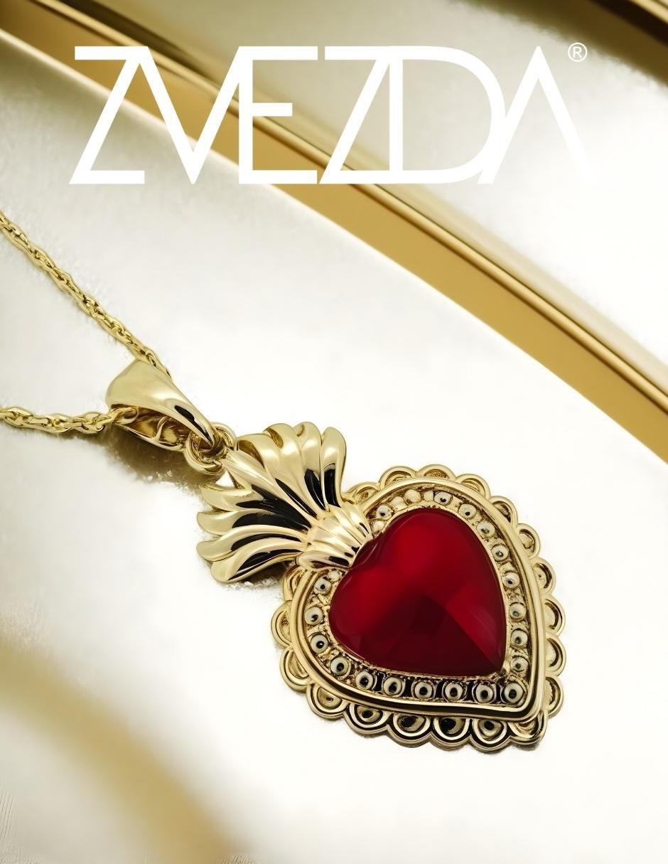 Collar de corazón Aurore 18 K 2