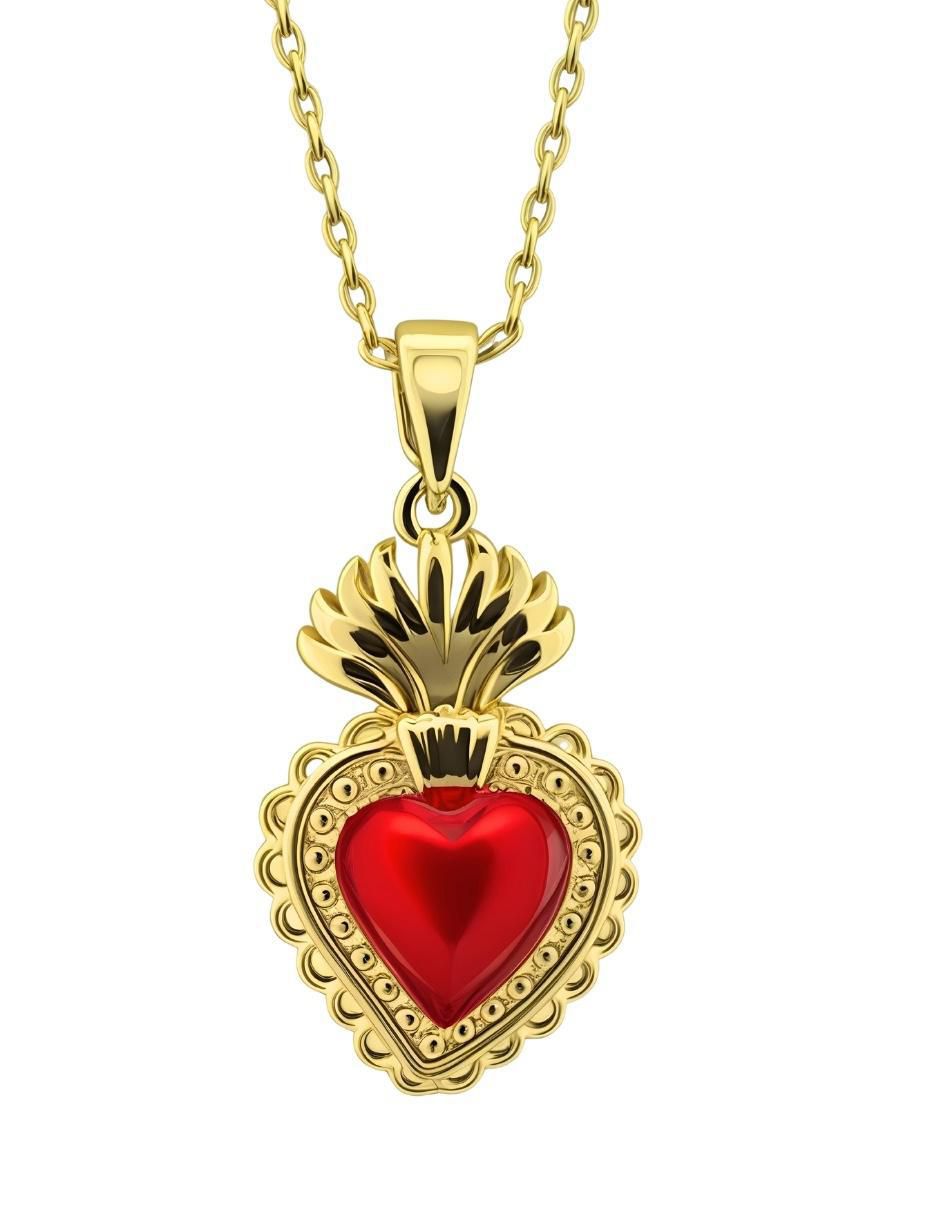 Collar de corazón Aurore 18 K 4