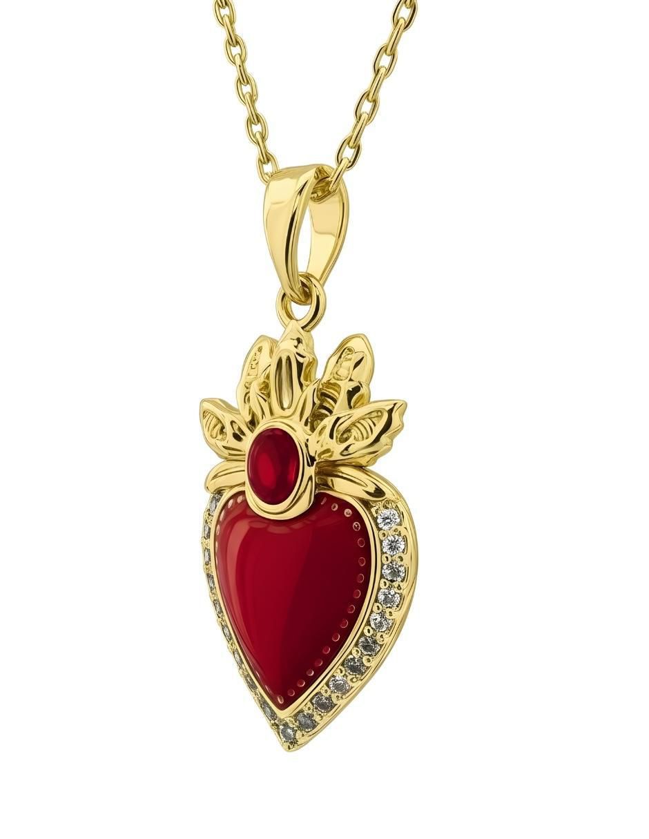 Collar de corazón Aurore 18 K 4