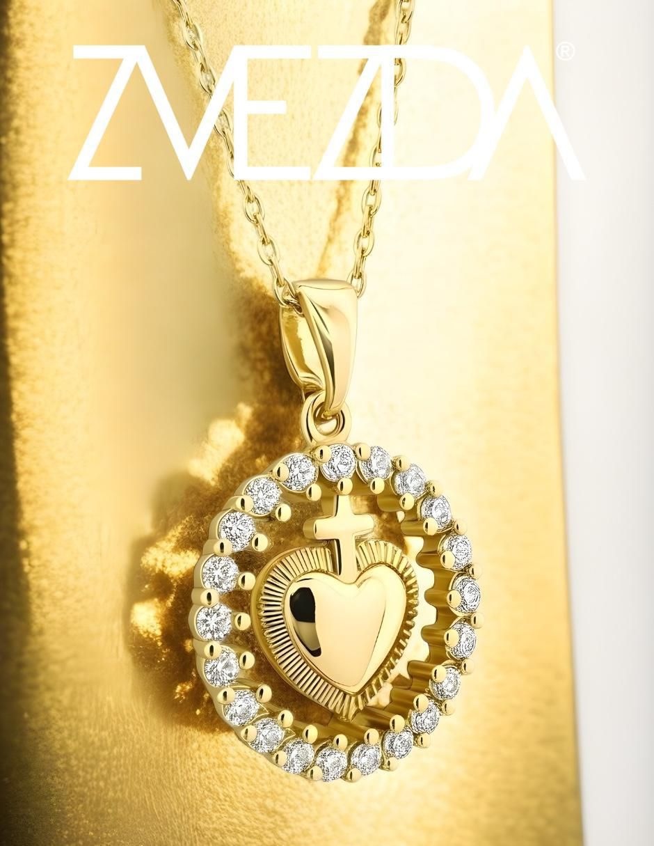 Collar de corazón Aurore 18 k 2