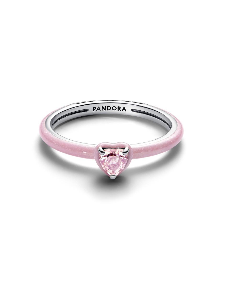 Anillo de corazón P 925 de plata cristal pulido 3