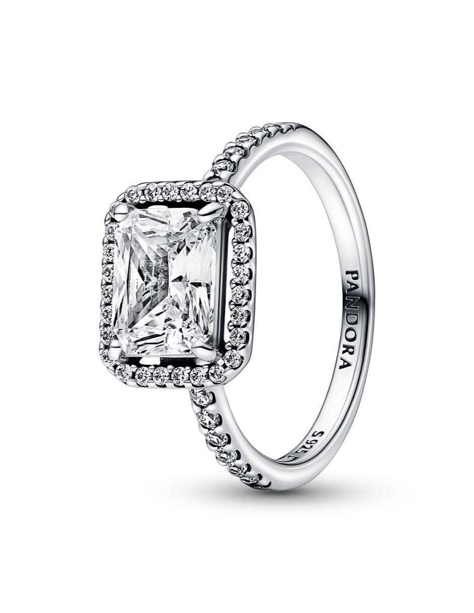 Anillo P 925 de plata zirconia cúbica brillante 1