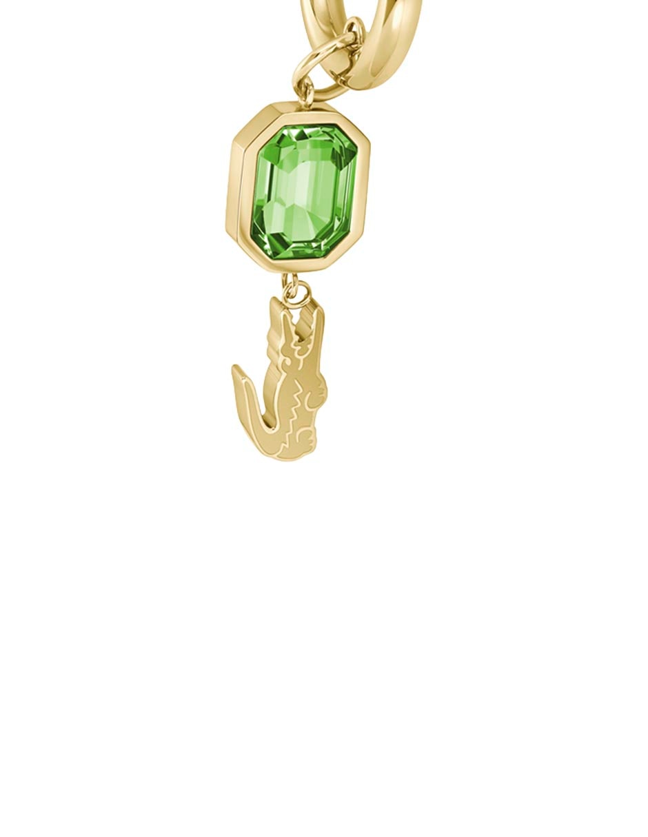 Aretes largos Deva con acabado brillante cristal 3