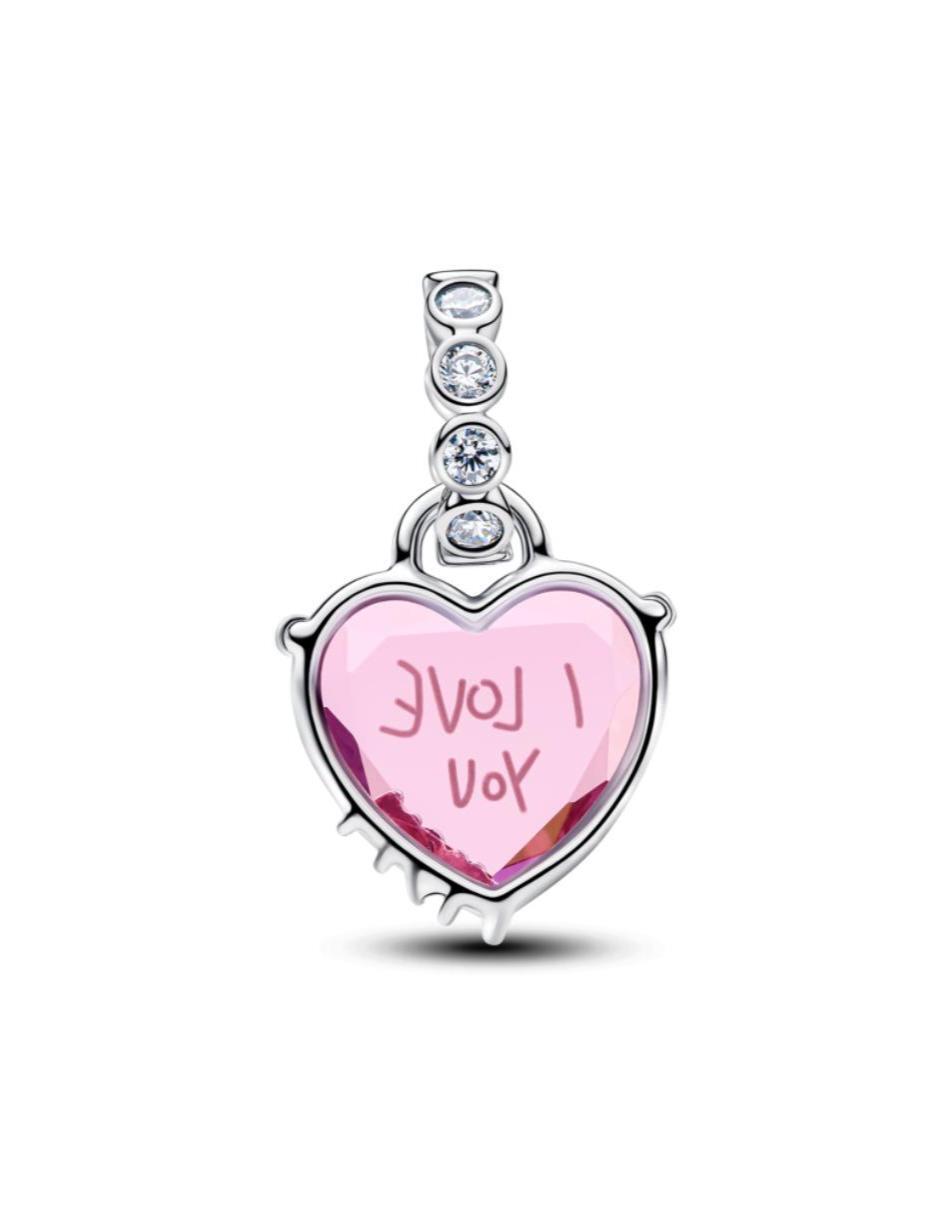 Charm de corazón Moments de plata P 925 zirconia cúbica
