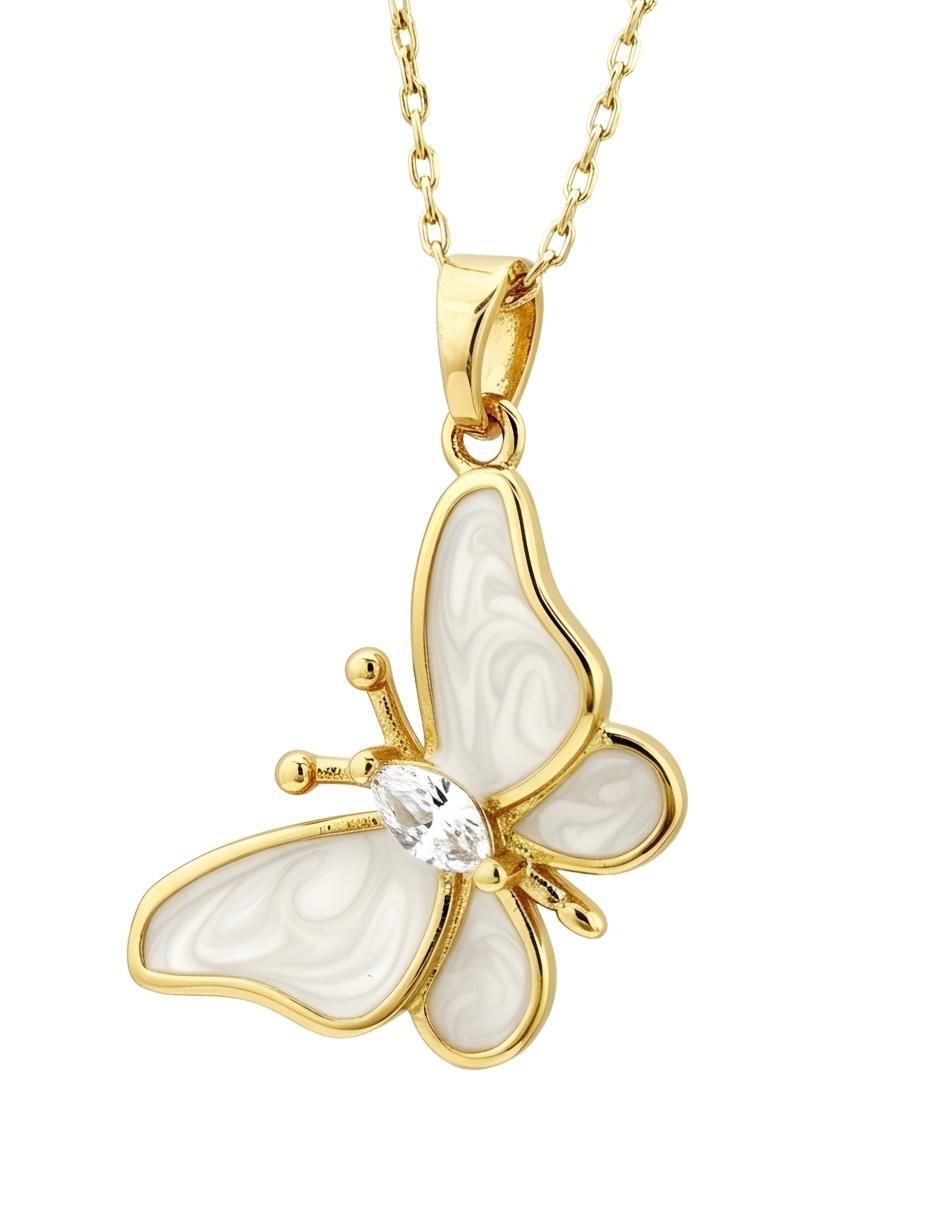 Collar de mariposa Aurore de chapa de oro 18 K Collar de mariposa Aurore de chapa de oro 18 K