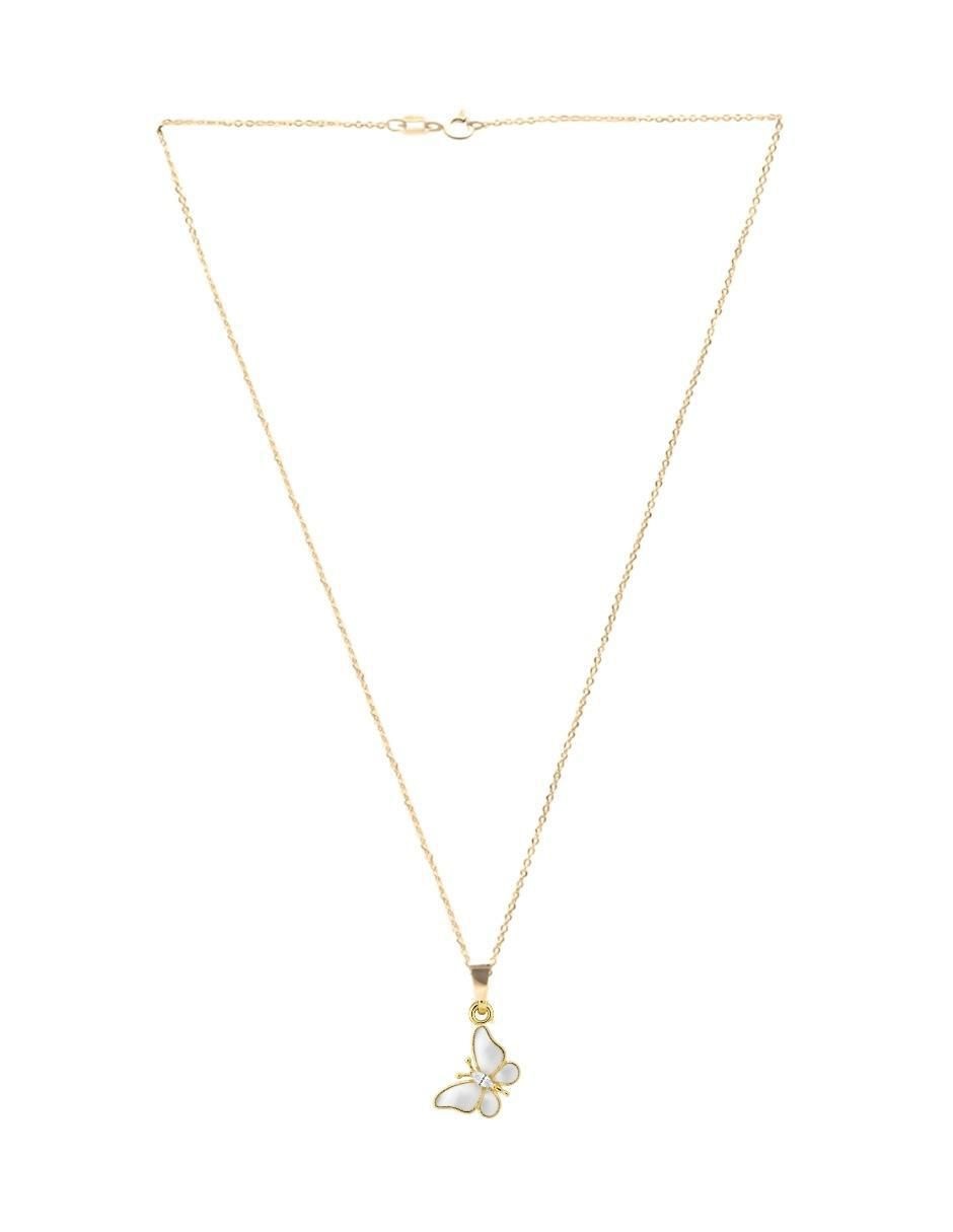 Collar de mariposa Aurore de chapa de oro 18 K 4