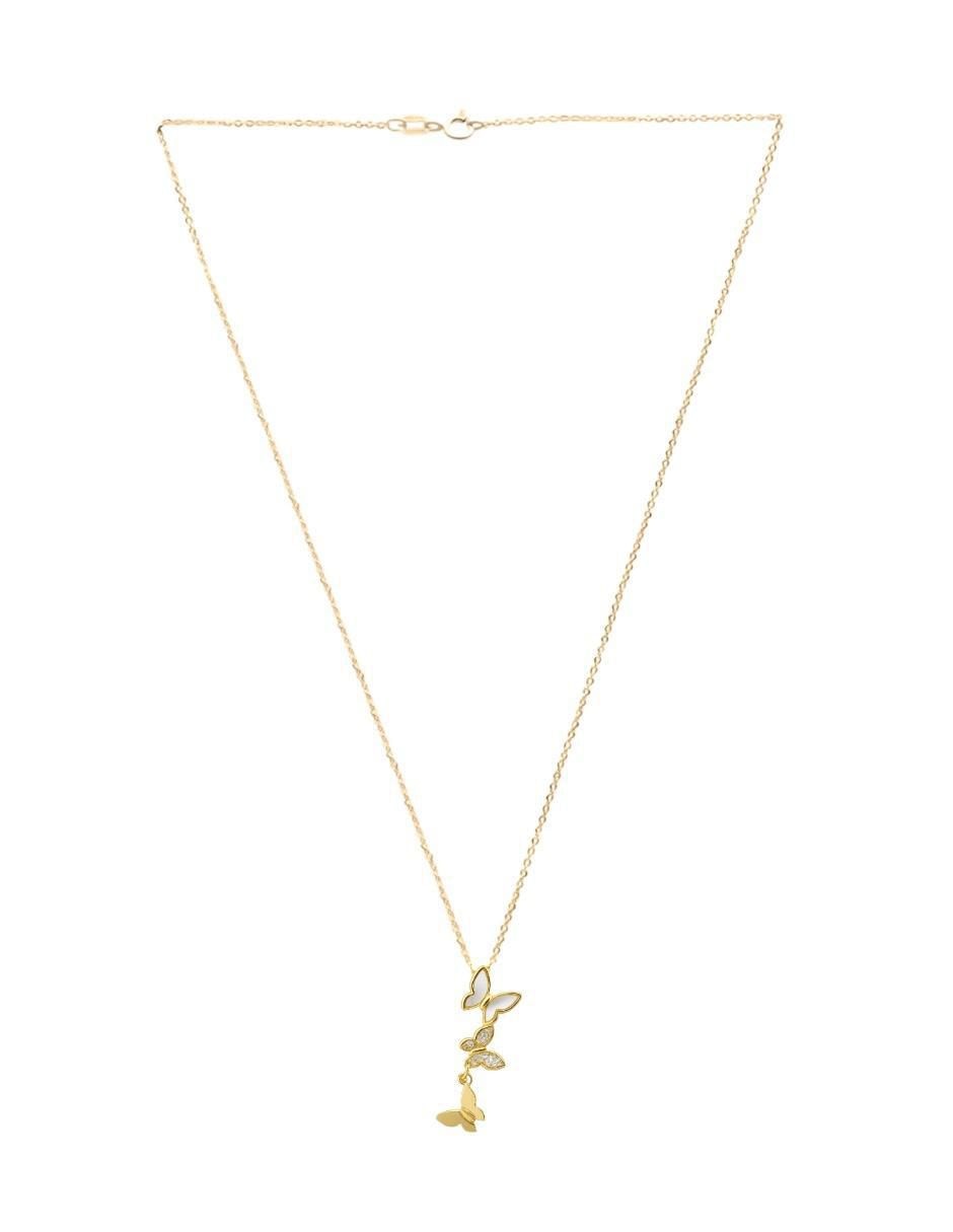 Collar de mariposa Aurore de chapa de oro 18 K 5