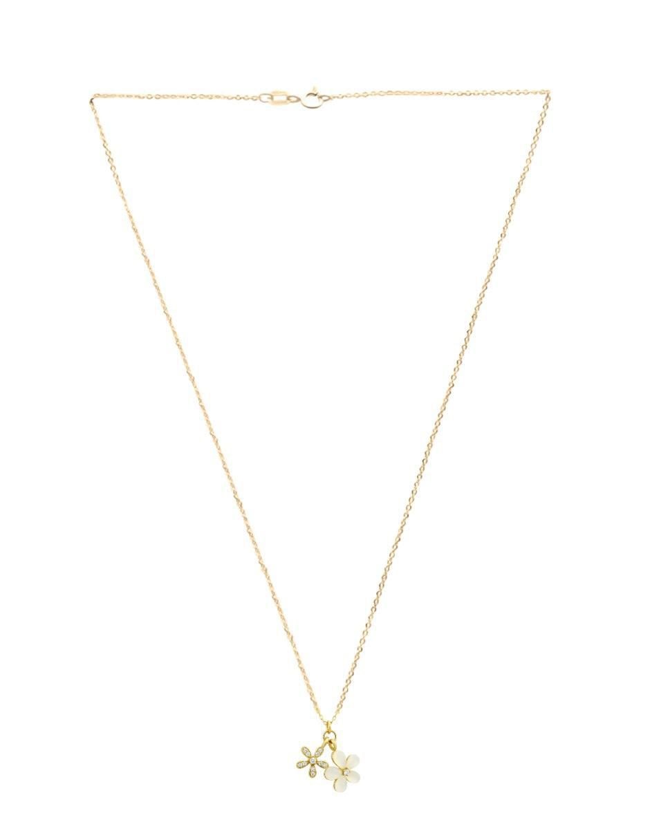 Collar de flor Aurore de chapa de oro 18 K 5