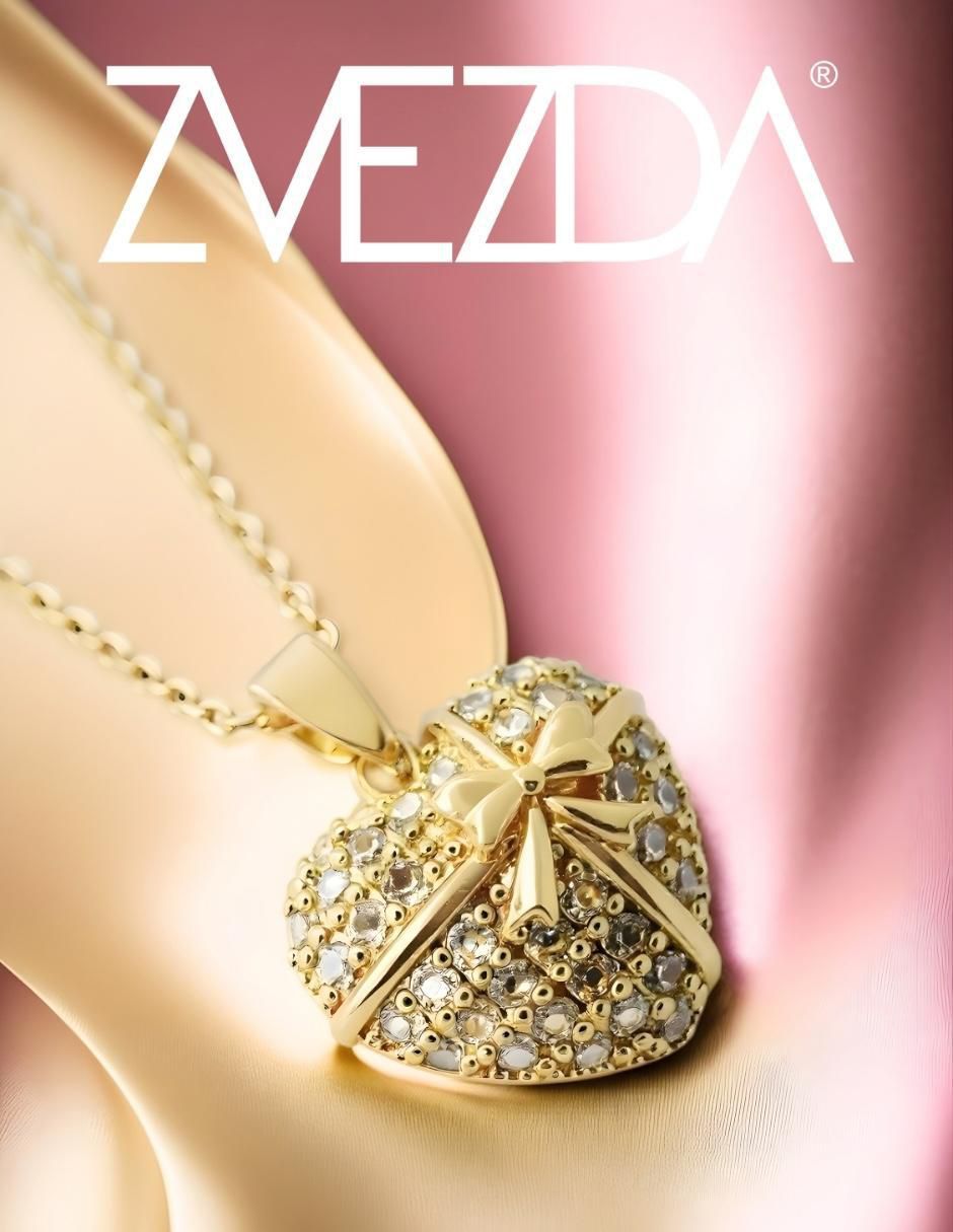 Collar de corazón Aurore de chapa de oro 18 K 2