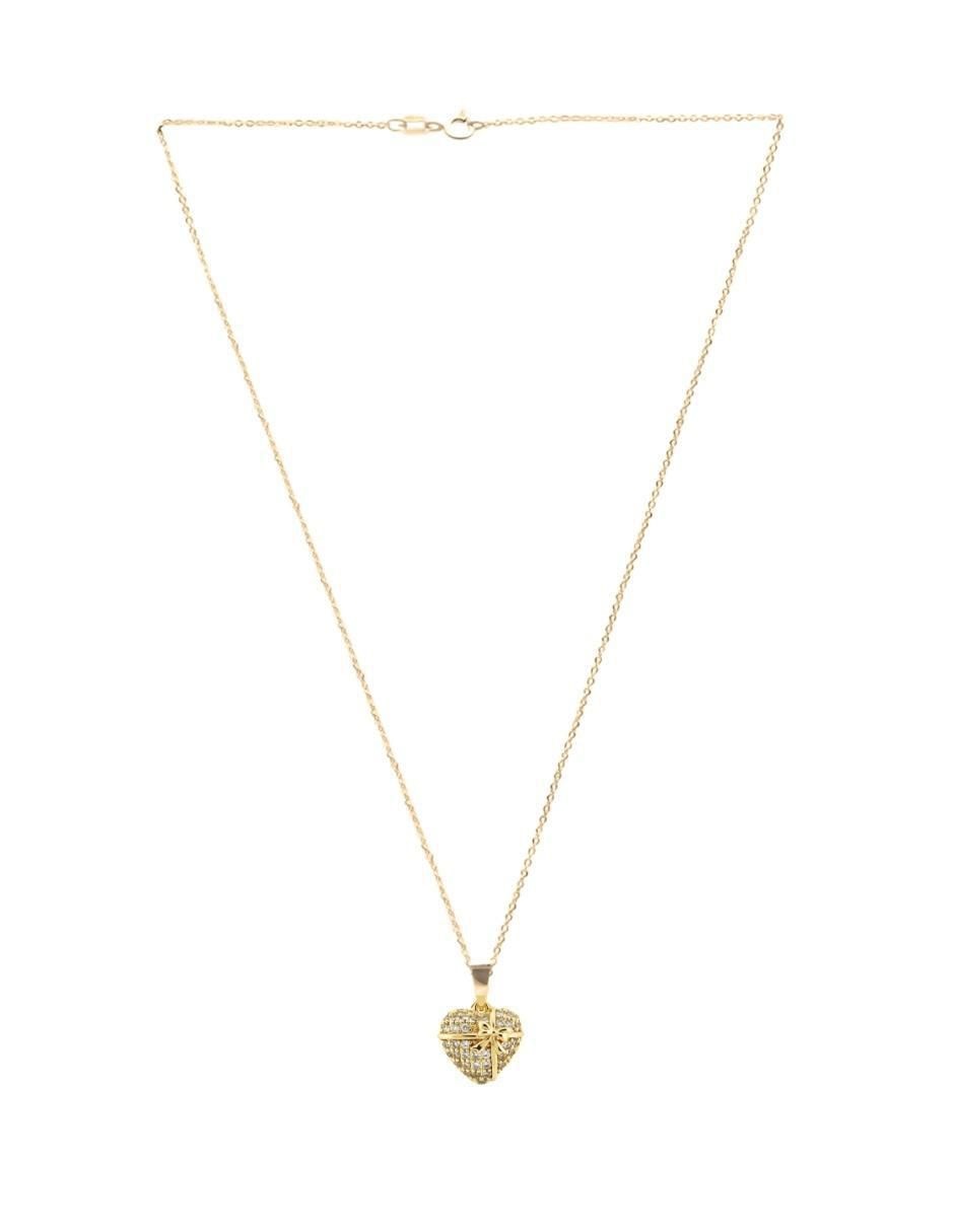 Collar de corazón Aurore de chapa de oro 18 K 5