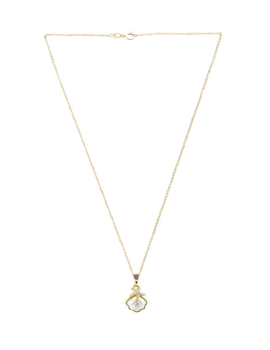 Collar de concha Aurore de chapa de oro 18 K 5