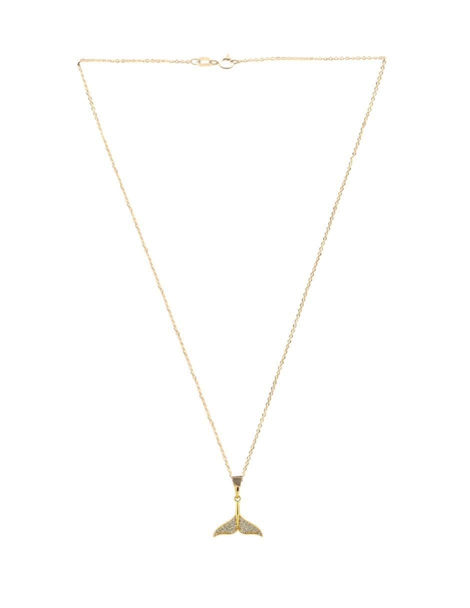 Collar de cola ballena Aurore de chapa de oro 18 K 5