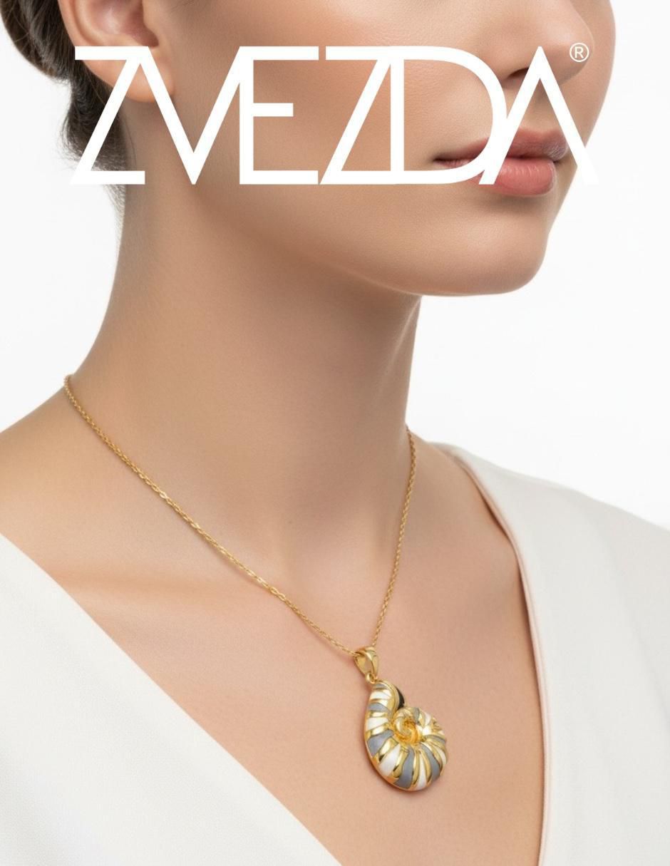 Collar de caracol Aurore de chapa de oro 18 K 2