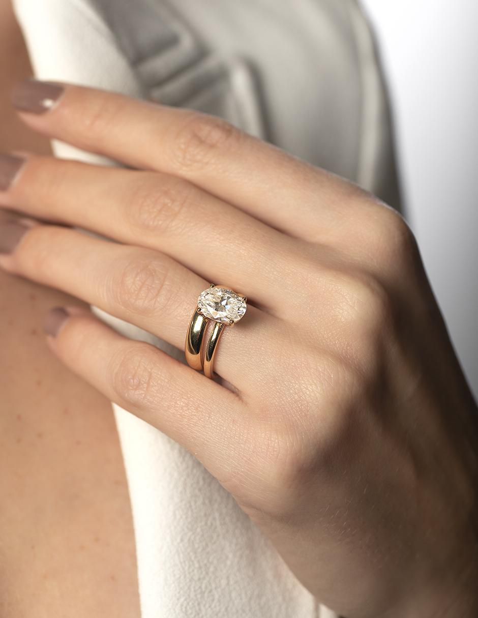 Anillo 18 K de oro diamante 5