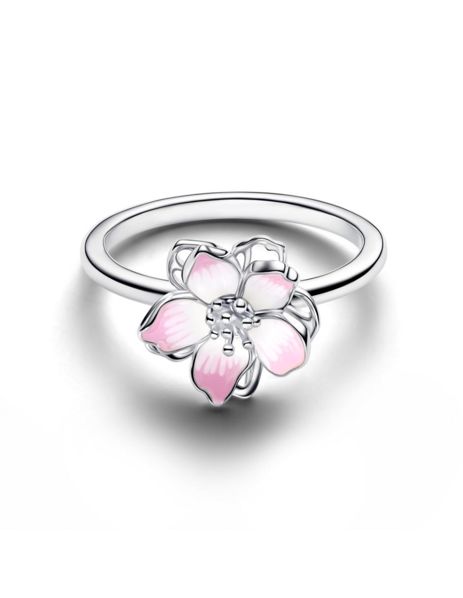 Anillo de flor P 925 de plata 3