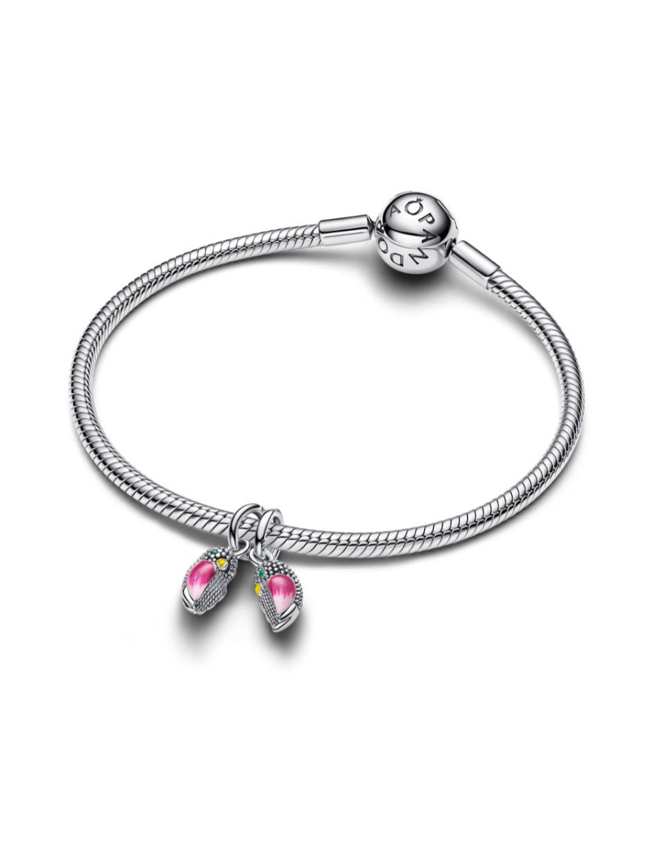 Charm de pájaro Moments de plata P 925 cristal 4