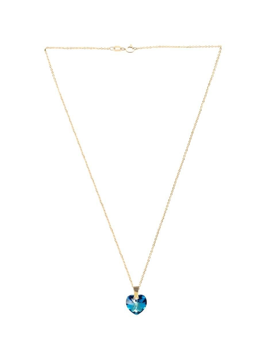 Aretes y collar de corazón Aurore 18 K cristal 5