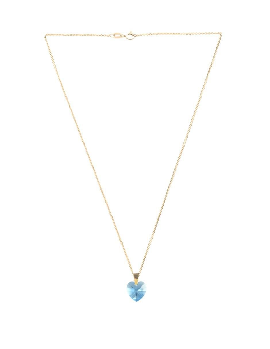 Aretes y collar de corazón Aurore 18 K cristal 5