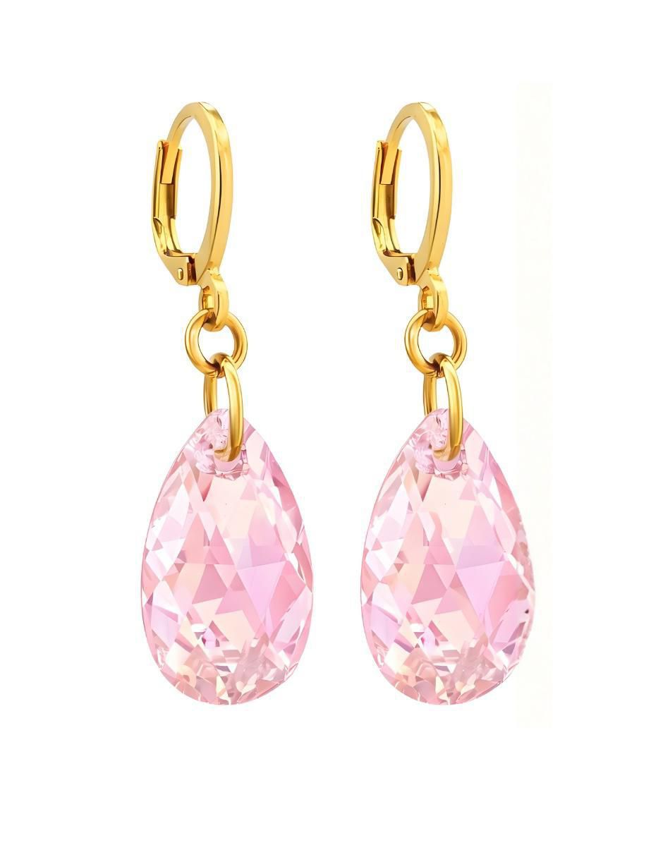 Aretes y collar Aurore 18 K cristal 3
