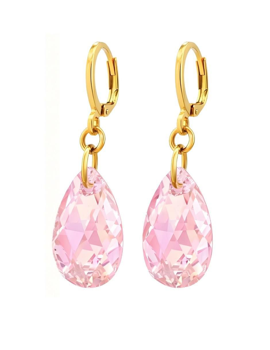 Aretes y collar Aurore 18 K cristal 4