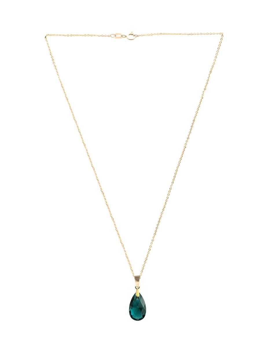 Aretes y collar de gota Aurore 18 K cristal 5