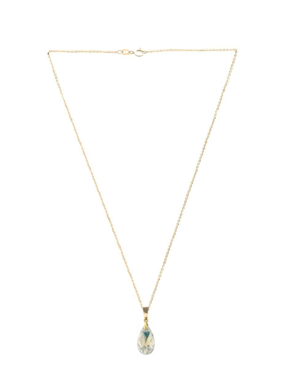 Aretes y collar de gota Aurore 18 K cristal 5
