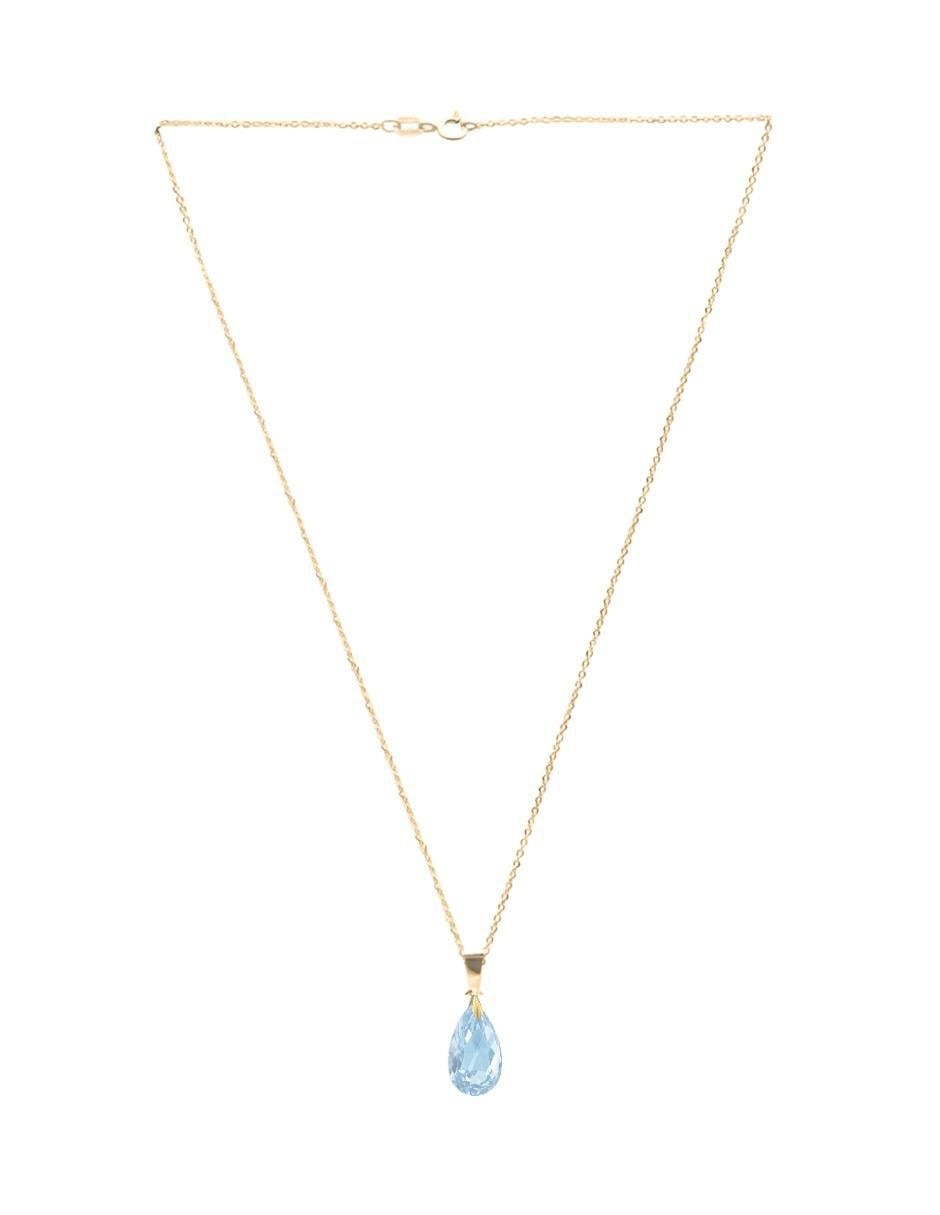 Aretes y collar de gota Aurore 18 K cristal 5