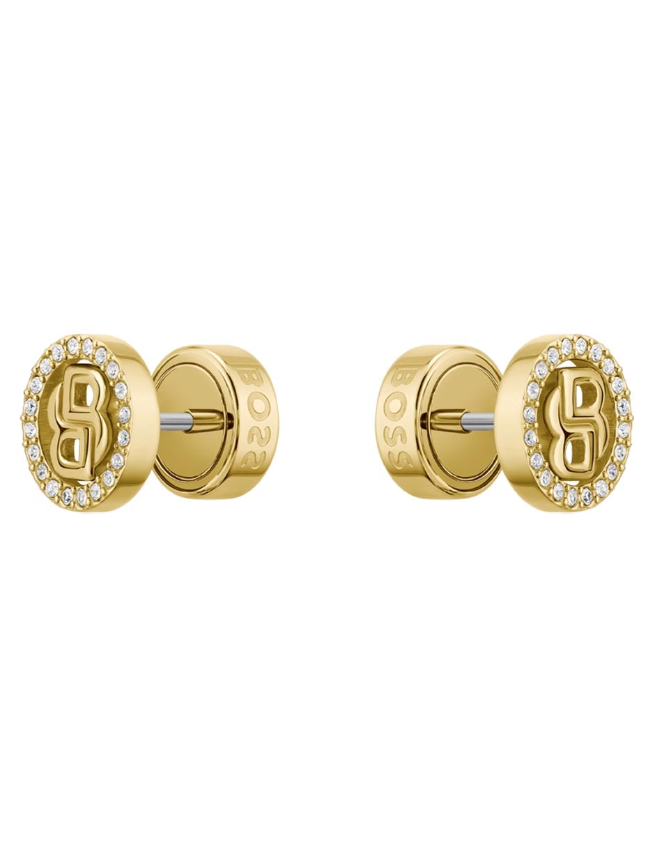 Broqueles Double B Divine con acabado brillante cristal Broqueles Double B Divine con acabado brillante cristal