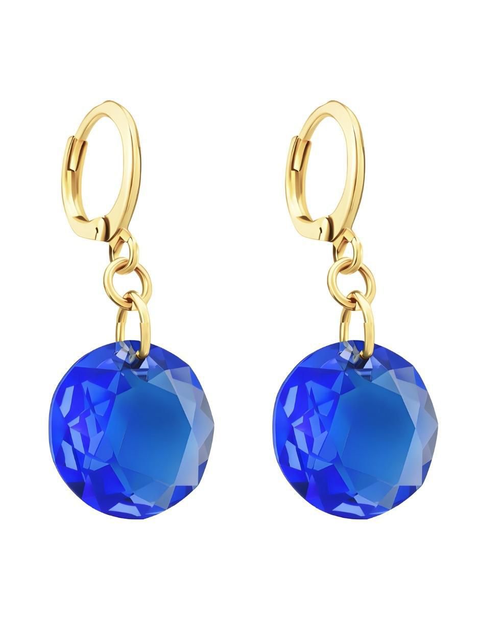 Aretes y collar Aurore con acabado chapa de oro 18 K cristal 3