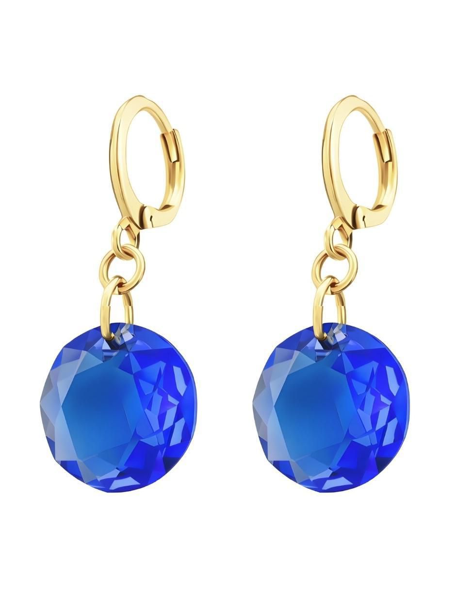 Aretes y collar Aurore con acabado chapa de oro 18 K cristal 4