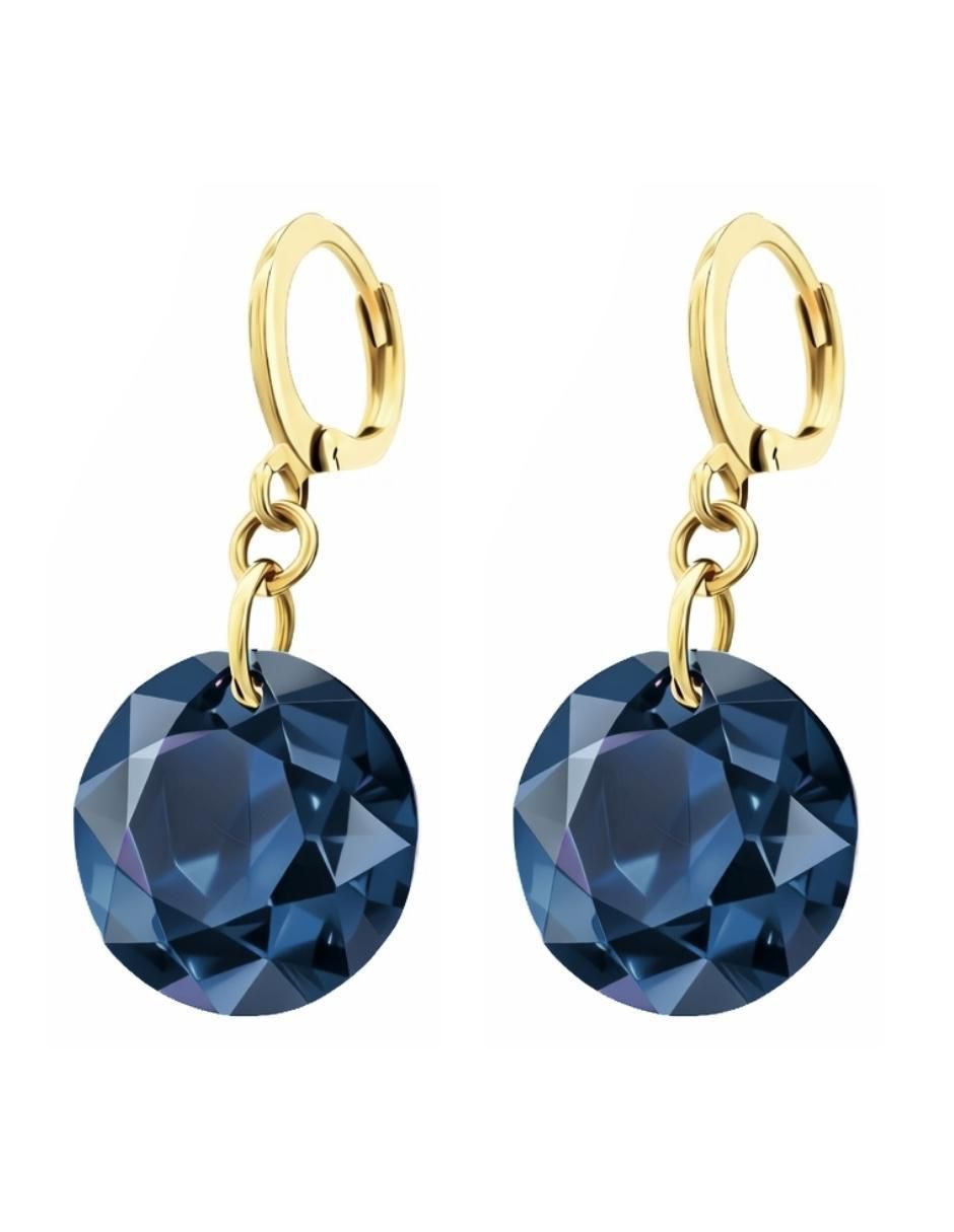 Aretes y collar Aurore con acabado chapa de oro 18 K cristal 4
